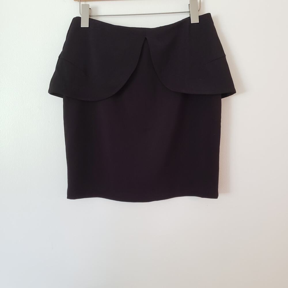 C. Luce Y2K Black Peplum Mini Skirt Medium